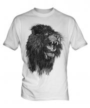 Roaring Lion Sketch Mens T-Shirt