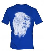 Roaring Lion Sketch Mens T-Shirt