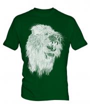Roaring Lion Sketch Mens T-Shirt