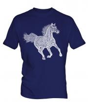 Galloping Horse Sketch Mens T-Shirt