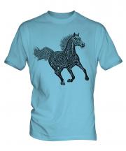 Galloping Horse Sketch Mens T-Shirt
