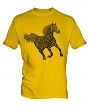 Galloping Horse Sketch Mens T-Shirt
