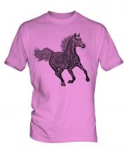 Galloping Horse Sketch Mens T-Shirt