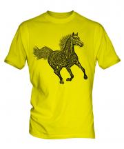 Galloping Horse Sketch Mens T-Shirt