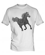 Galloping Horse Sketch Mens T-Shirt