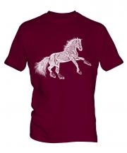 Rearing Horse Sketch Mens T-Shirt