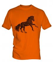 Rearing Horse Sketch Mens T-Shirt