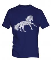 Rearing Horse Sketch Mens T-Shirt