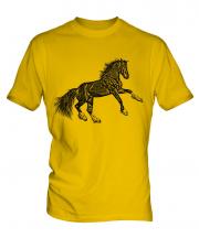 Rearing Horse Sketch Mens T-Shirt