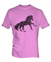 Rearing Horse Sketch Mens T-Shirt