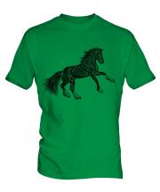 Rearing Horse Sketch Mens T-Shirt