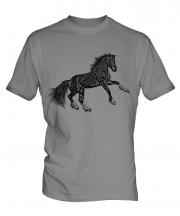 Rearing Horse Sketch Mens T-Shirt