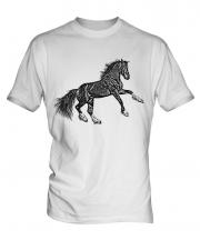 Rearing Horse Sketch Mens T-Shirt