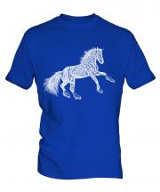 Rearing Horse Sketch Mens T-Shirt