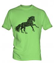 Rearing Horse Sketch Mens T-Shirt
