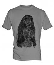 Afghan Hound Sketch Mens T-Shirt