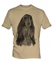 Afghan Hound Sketch Mens T-Shirt