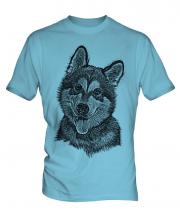Alaskan Malamute Sketch Mens T-Shirt