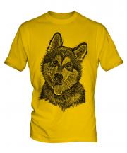 Alaskan Malamute Sketch Mens T-Shirt