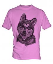 Alaskan Malamute Sketch Mens T-Shirt
