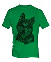 Alaskan Malamute Sketch Mens T-Shirt