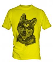Alaskan Malamute Sketch Mens T-Shirt