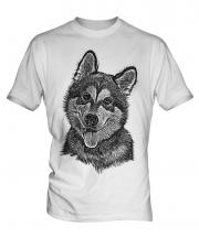 Alaskan Malamute Sketch Mens T-Shirt