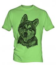 Alaskan Malamute Sketch Mens T-Shirt