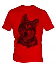 Alaskan Malamute Sketch Mens T-Shirt