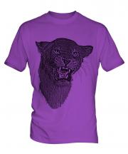 Lioness Roaring Sketch Mens T-Shirt