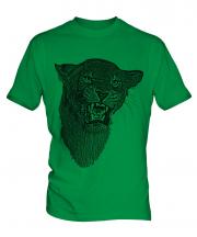Lioness Roaring Sketch Mens T-Shirt