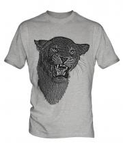 Lioness Roaring Sketch Mens T-Shirt