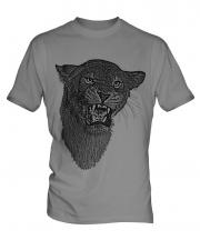 Lioness Roaring Sketch Mens T-Shirt