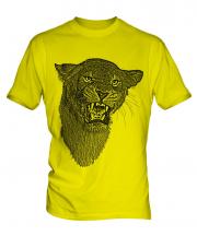 Lioness Roaring Sketch Mens T-Shirt