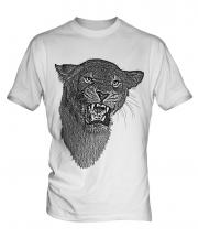Lioness Roaring Sketch Mens T-Shirt