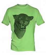 Lioness Roaring Sketch Mens T-Shirt