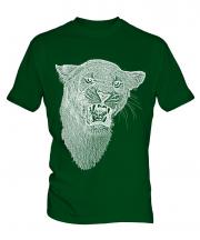 Lioness Roaring Sketch Mens T-Shirt
