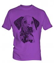 Dalmation Sketch Mens T-Shirt