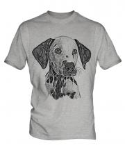 Dalmation Sketch Mens T-Shirt