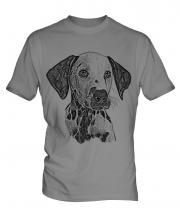 Dalmation Sketch Mens T-Shirt