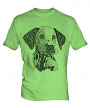 Dalmation Sketch Mens T-Shirt