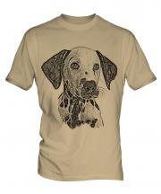 Dalmation Sketch Mens T-Shirt