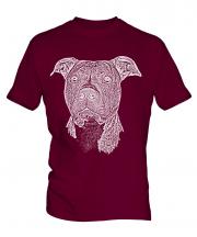 Staffordshire Terrier Sketch Mens T-Shirt