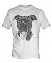 Staffordshire Terrier Sketch Mens T-Shirt