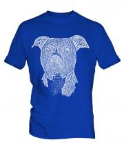 Staffordshire Terrier Sketch Mens T-Shirt