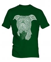 Staffordshire Terrier Sketch Mens T-Shirt