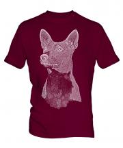 Basenji Sketch Mens T-Shirt