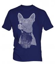 Basenji Sketch Mens T-Shirt