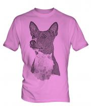 Basenji Sketch Mens T-Shirt