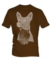 Basenji Sketch Mens T-Shirt